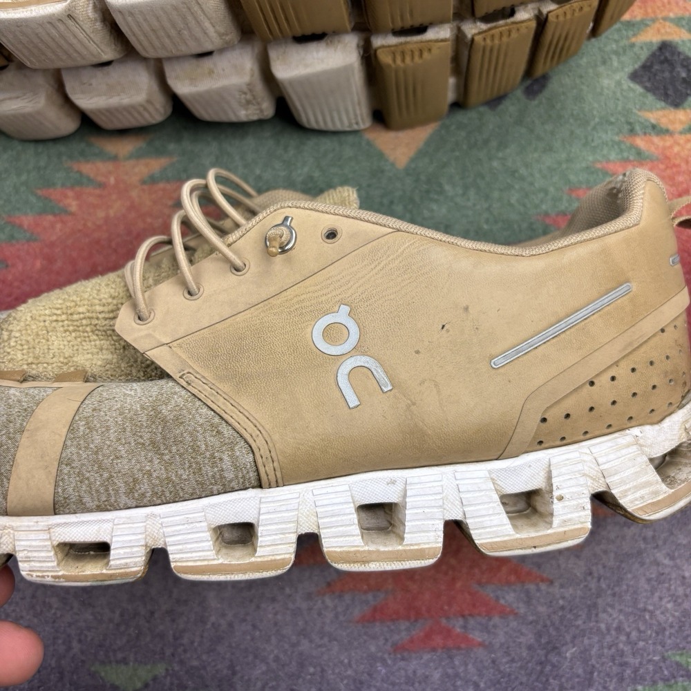 On Cloud 5‎ Running Shoes Sneakers Mens 12.5 Dune Terry Cloth Beige - Picture 4 of 11